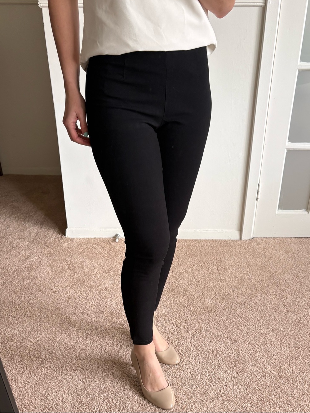 Calvin Klein Black Slim Ankle Ponte Pants